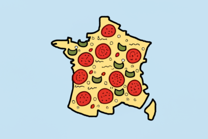 Une pizza en forme de France