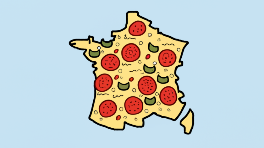 Une pizza en forme de France