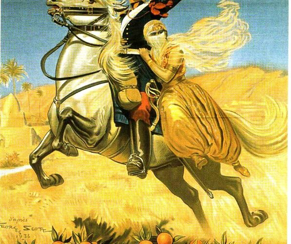 affiche ancienne Picon avec un cavalier